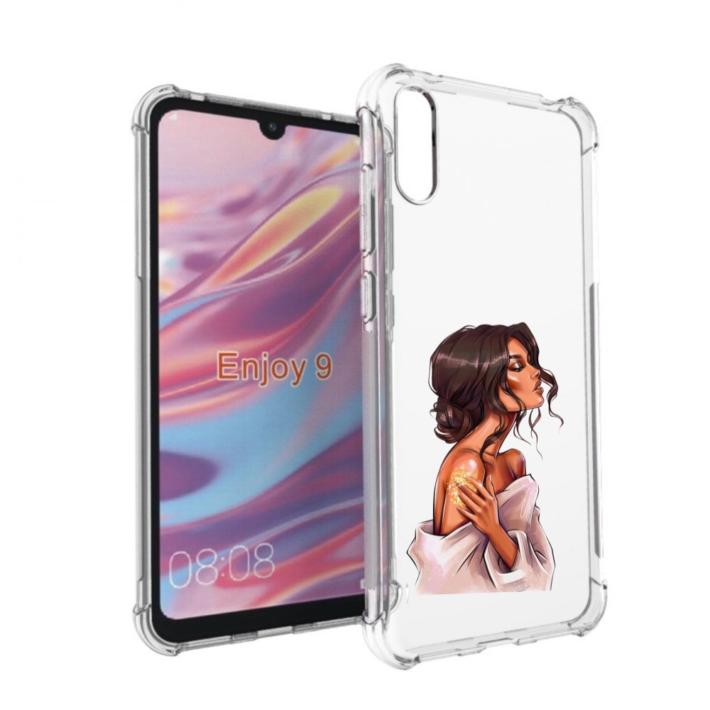 

Чехол бампер MyPads Девушка-нежная женский для Huawei Enjoy 9, Прозрачный, Tocco