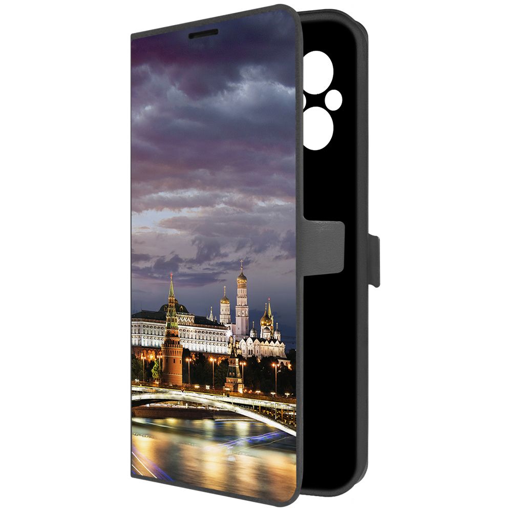 

Чехол-книжка Krutoff Eco Book для Xiaomi Poco M5 Россия, Московский Кремль (черный)