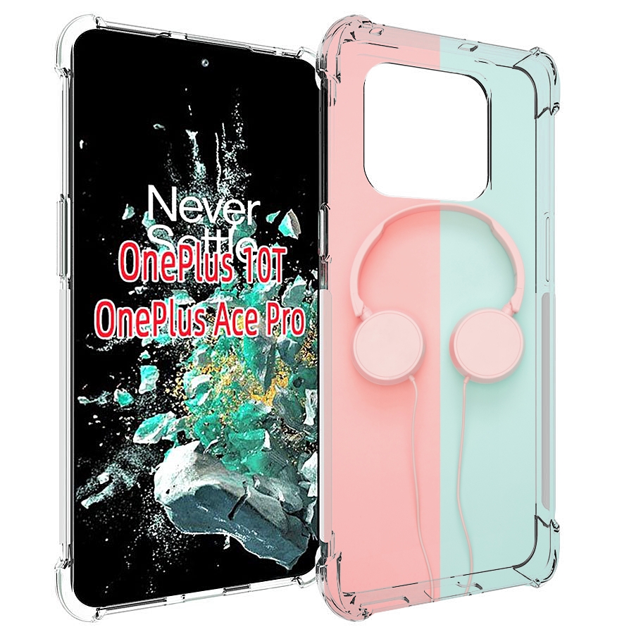 

Чехол MyPads наушники-минимализм для OnePlus 10T, Прозрачный, Tocco