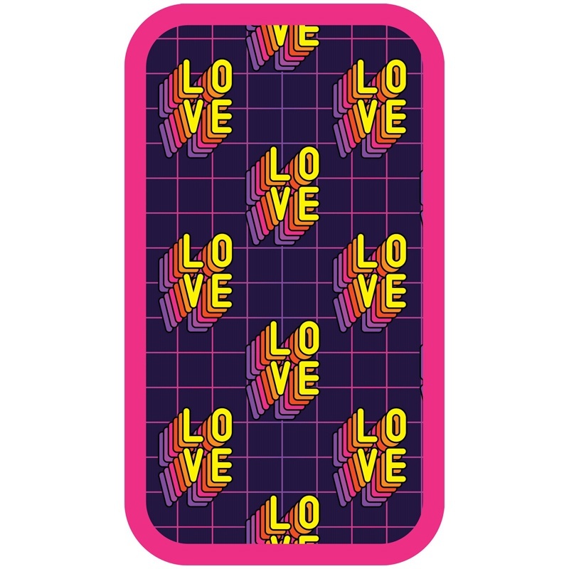 

Пенал ArtSpace ПК2_42357 2 отделения 190х110 мм Love ламинированный картон фольга