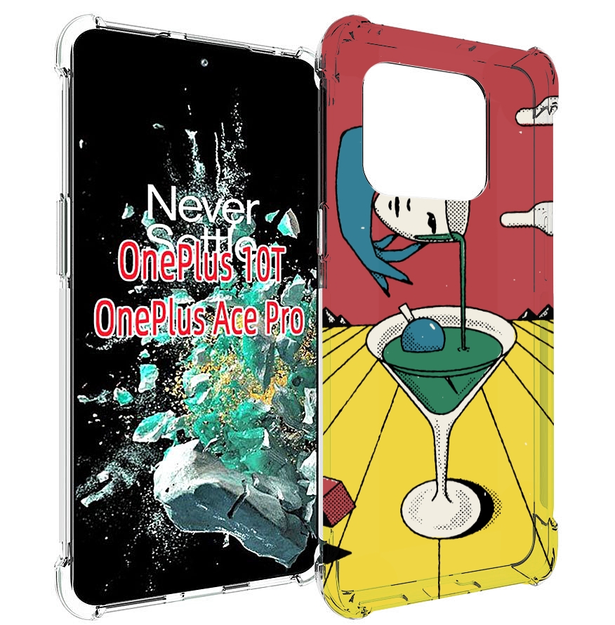 

Чехол MyPads необычный напиток для OnePlus 10T, Прозрачный, Tocco