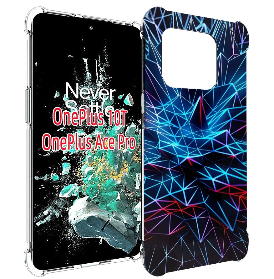 

Чехол MyPads неоновая-абстракция для OnePlus 10T, Прозрачный, Tocco