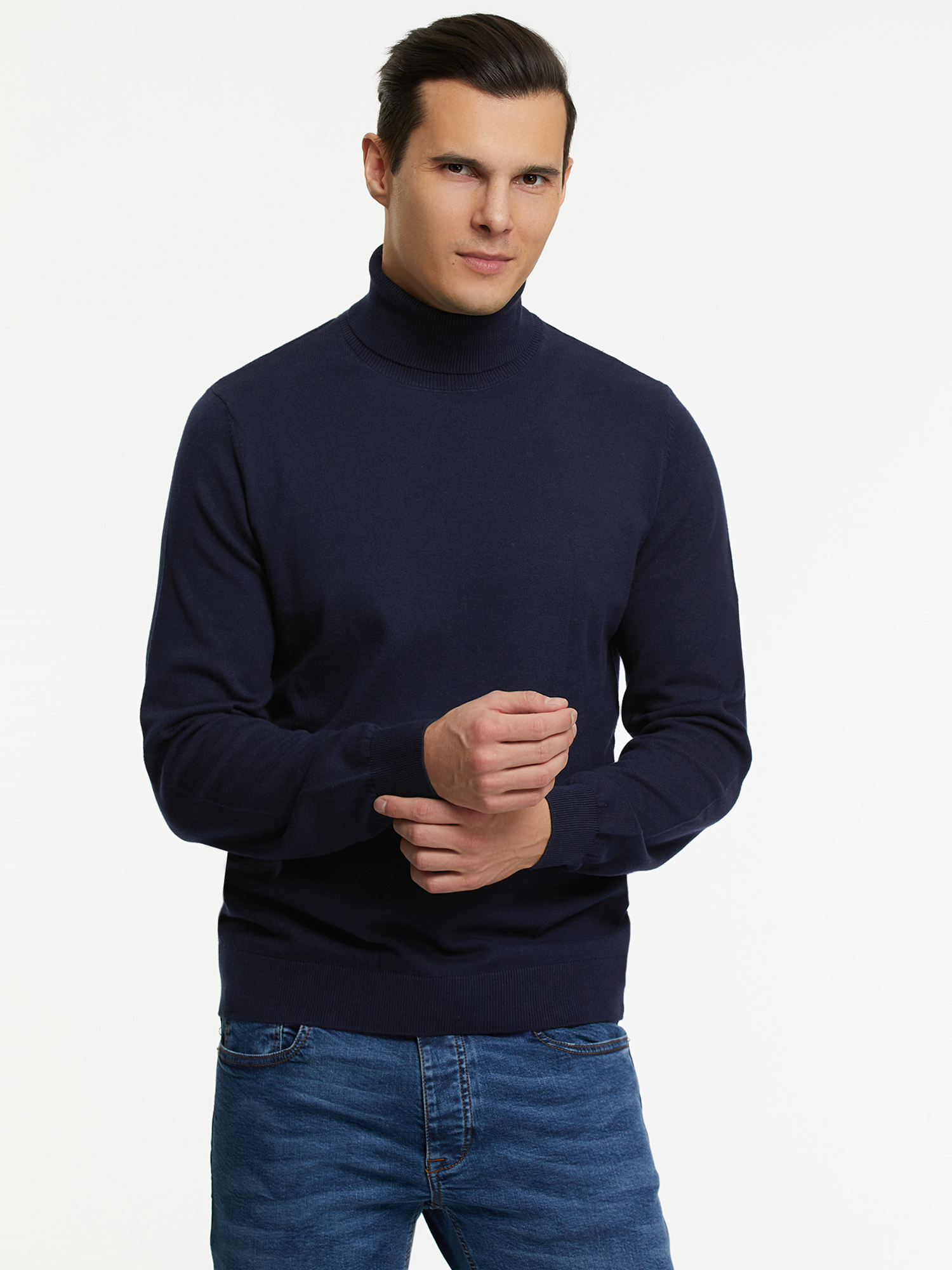 

Водолазка мужская oodji 4B312003M синяя XL, Синий, 4B312003M
