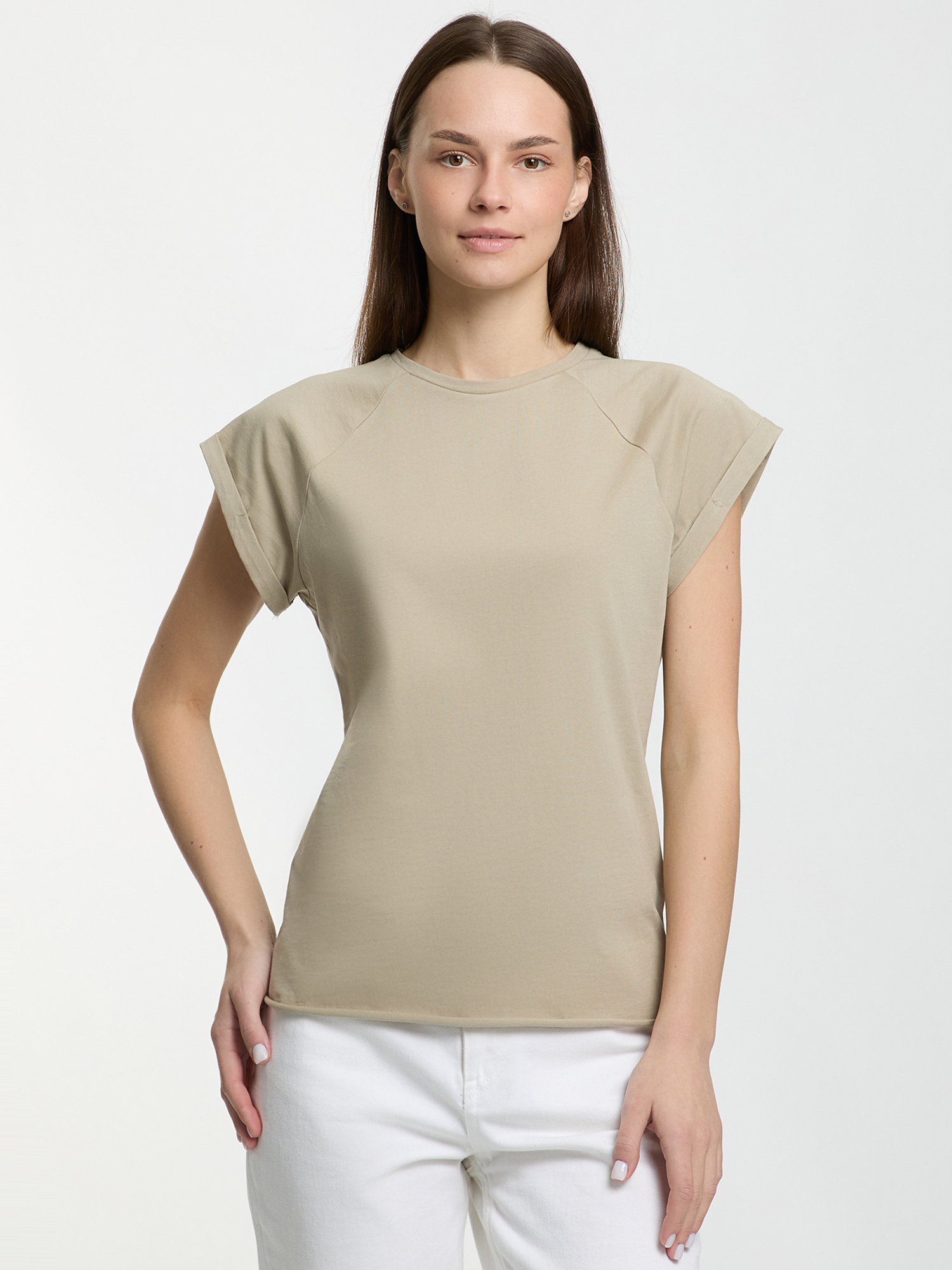 

Футболка женская oodji 14707001-4B хаки 2XL, 14707001-4B