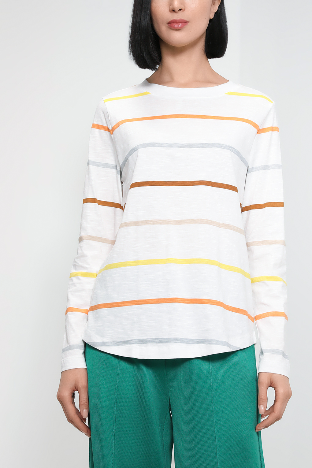 

Лонгслив женский Esprit Casual 013EE1K330 белый S, 013EE1K330