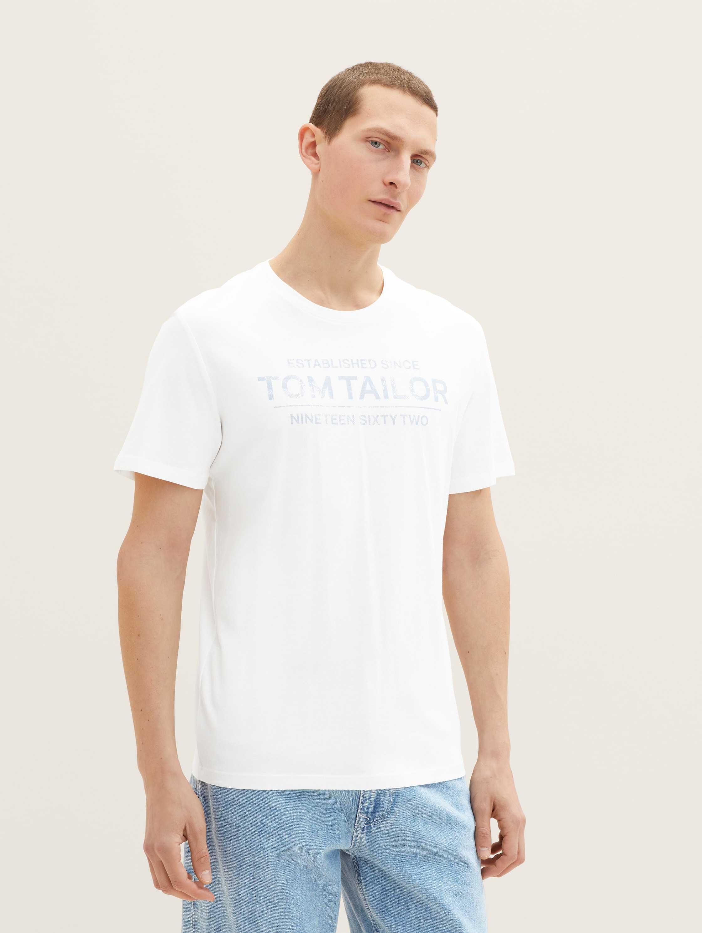 

Футболка мужская TOM TAILOR 1031877 белая M, Белый, 1031877