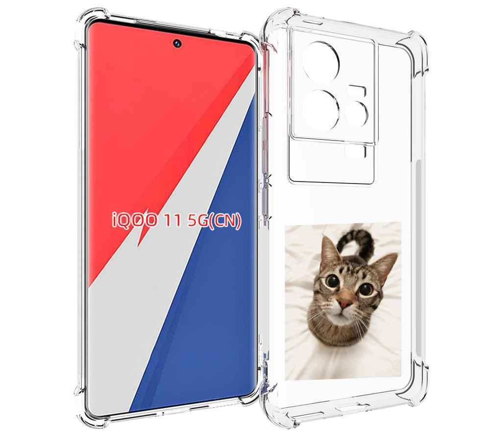 

Чехол MyPads Котик для Vivo iQOO 11, Прозрачный, Tocco