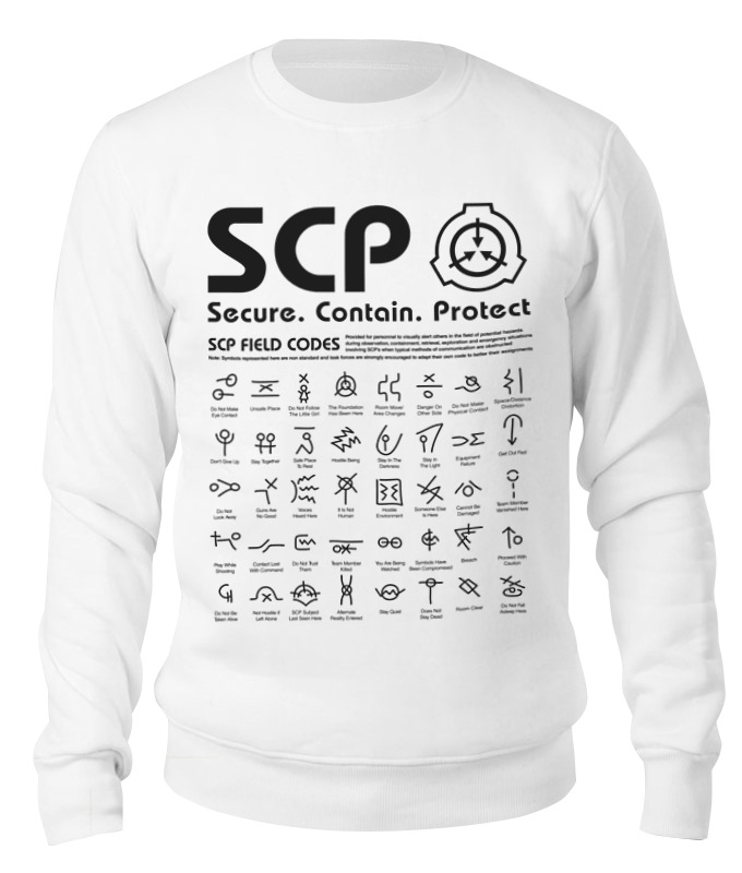 

Свитшот унисекс Printio Scp foundation белый S, Scp foundation