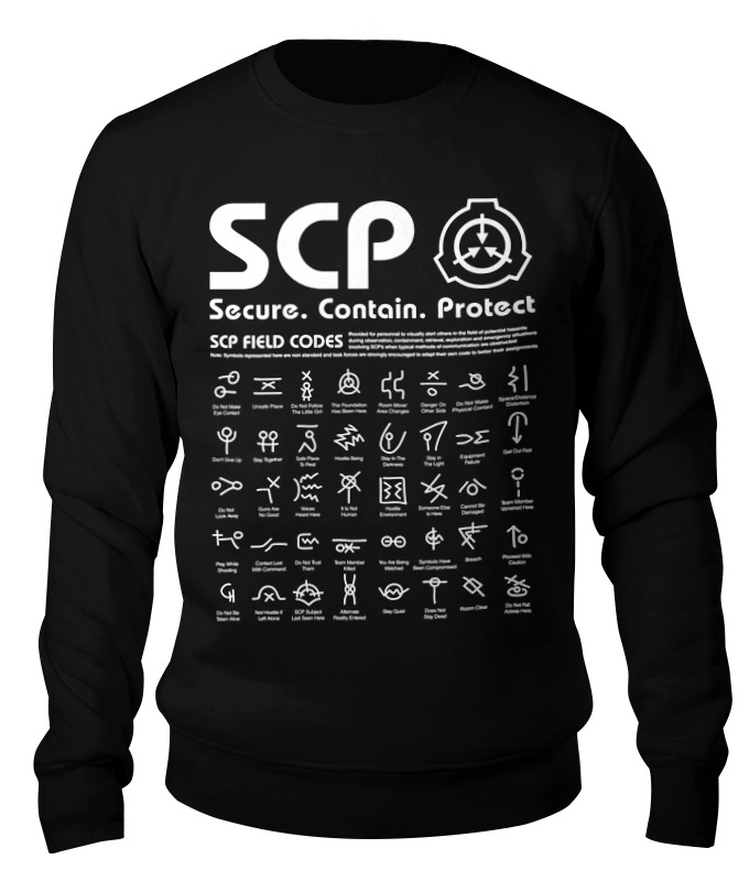 

Свитшот унисекс Printio Scp foundation черный S, Scp foundation
