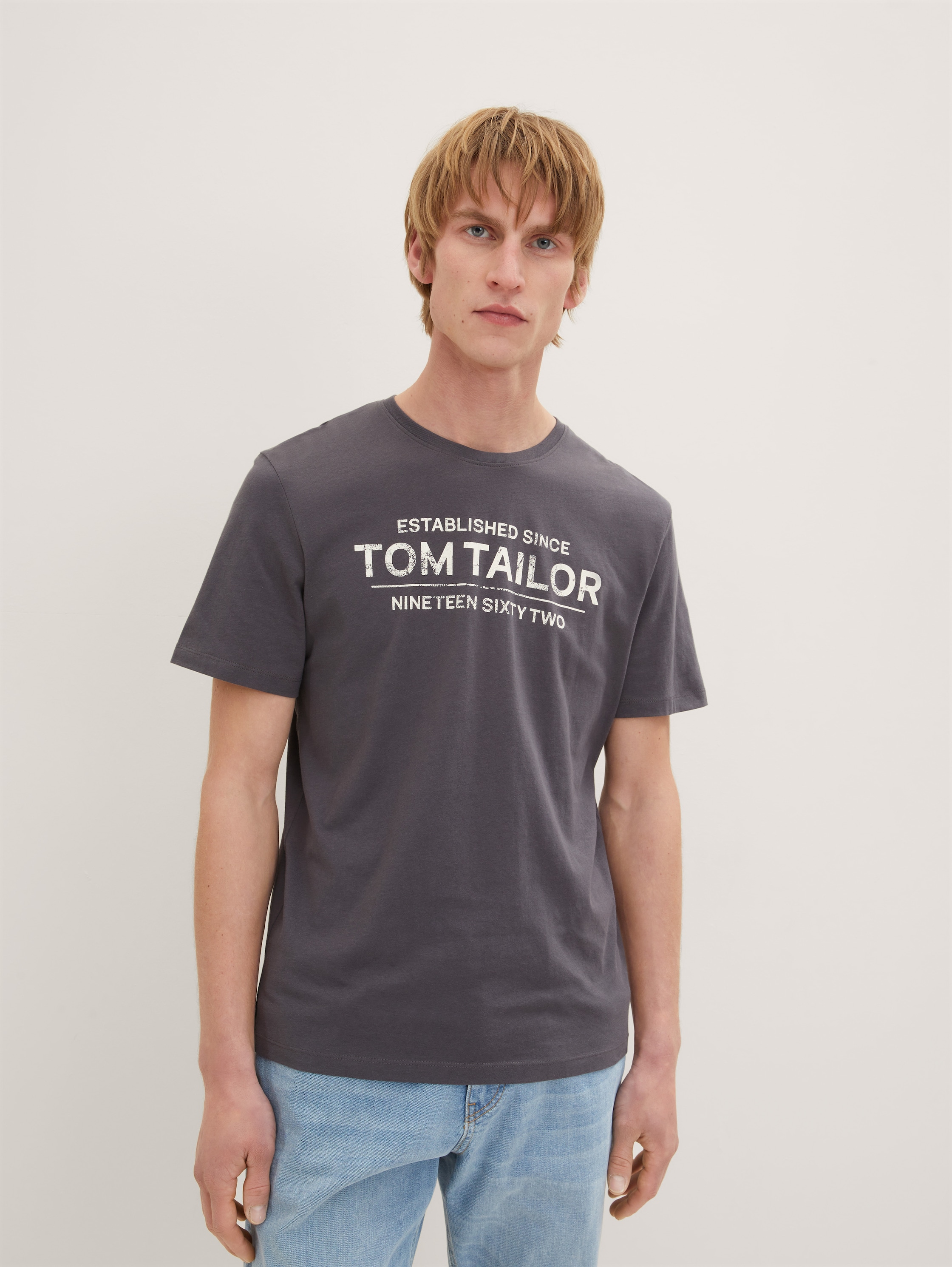 

Футболка мужская TOM TAILOR 1031877 серая S, Серый, 1031877