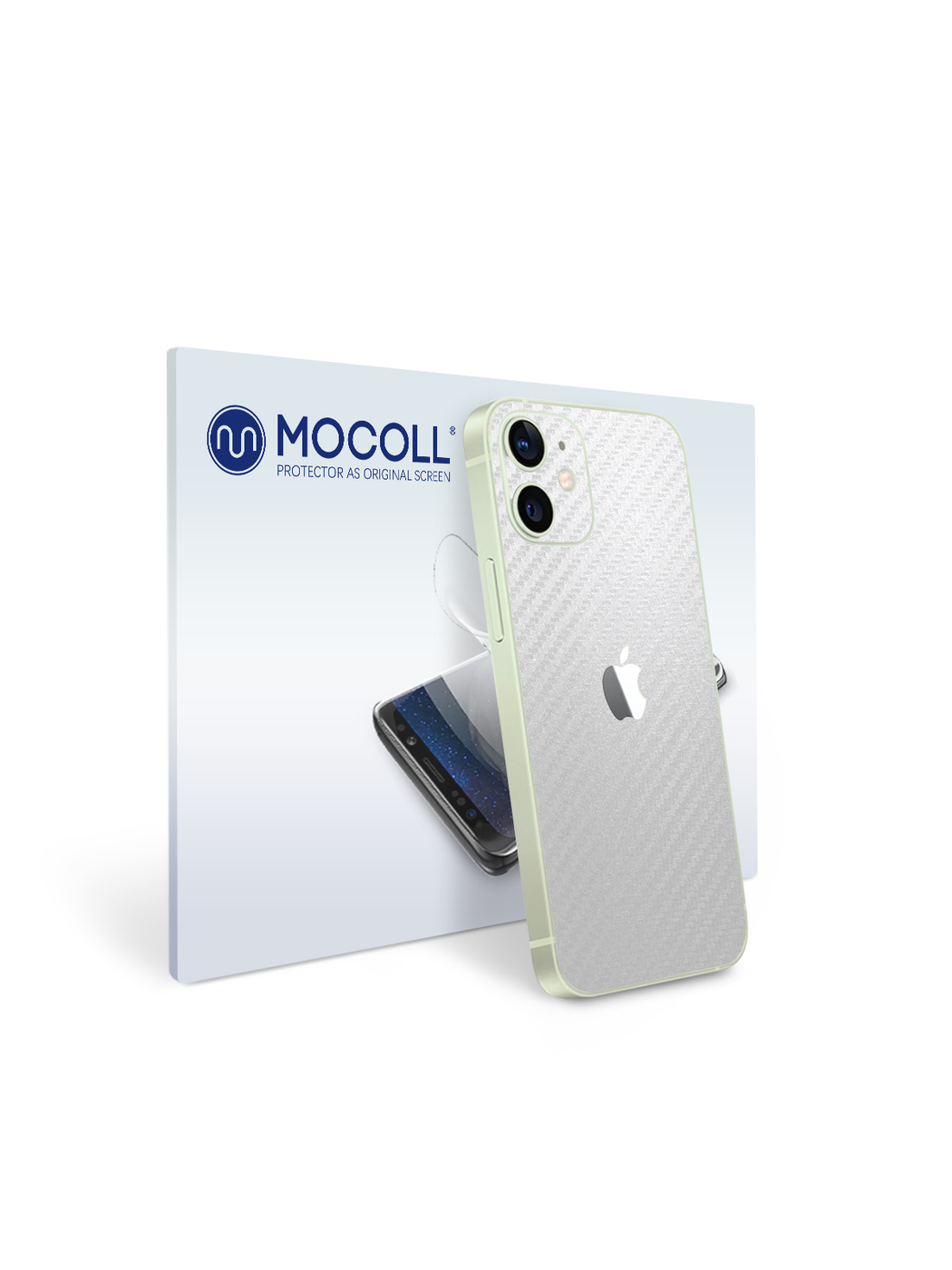 

Пленка защитная MOCOLL для задней панели Apple iPhone 12 Карбон Прозрачный