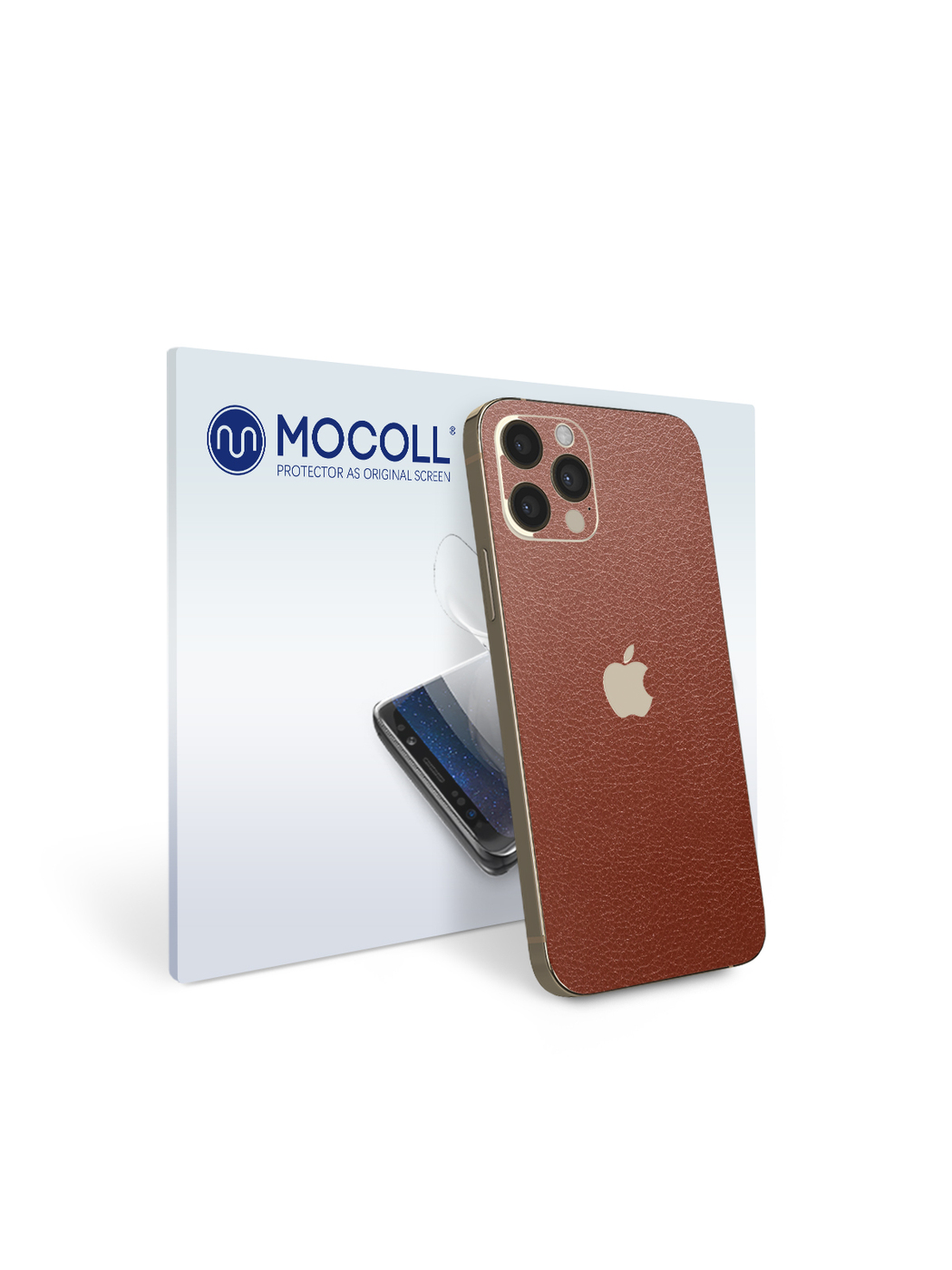 

Пленка защитная MOCOLL для задней панели Apple iPhone 12 Mini Кожа Коричневая