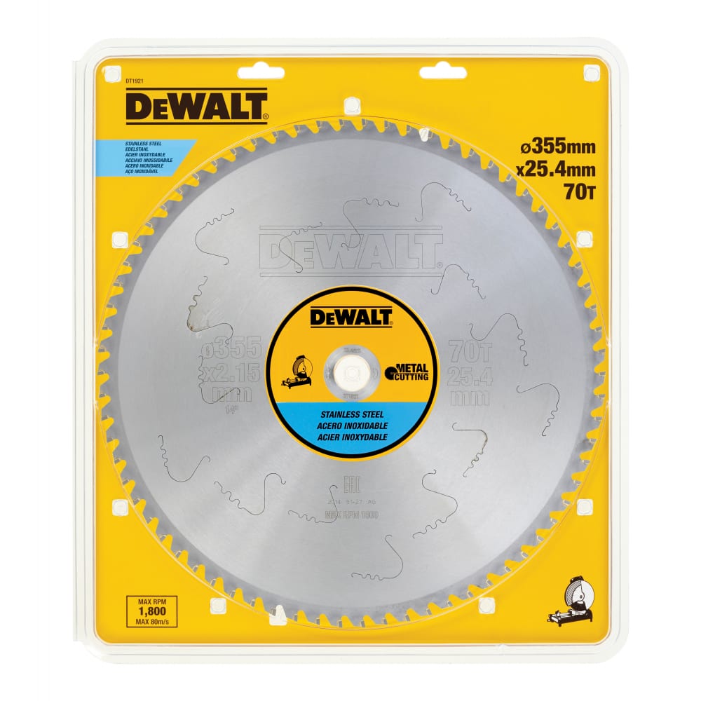 фото Пильный диск по inox (355х25.4 мм; 70 mtcg) dewalt dt1921