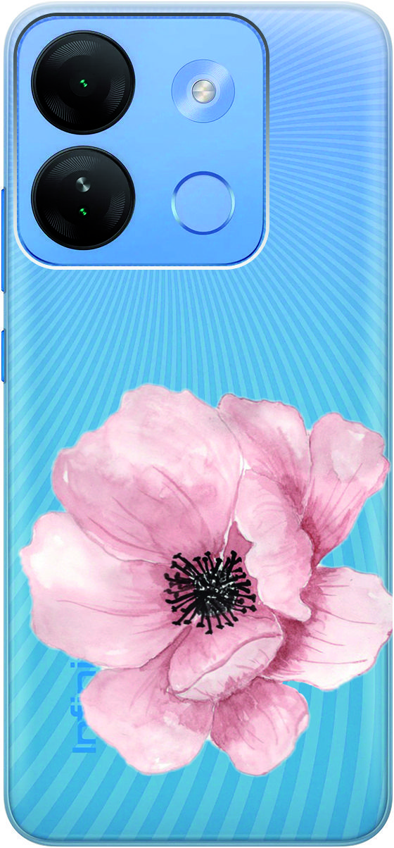 

Чехол на Infinix Smart 7 HD "Pink Flower" прозрачный, Прозрачный;белый, 159433