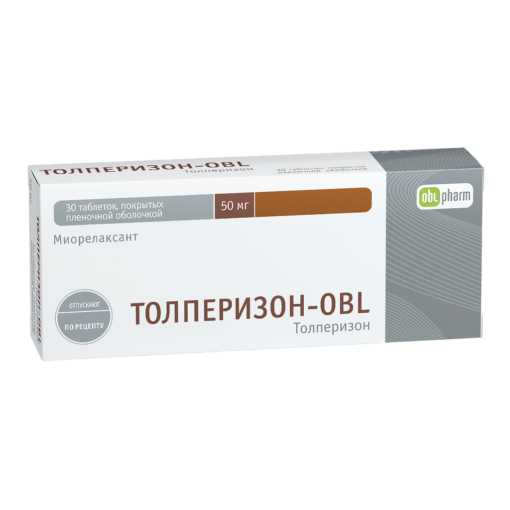 Купить Толперизон-OBL таблетки 50 мг 30 шт., Оболенское ФП