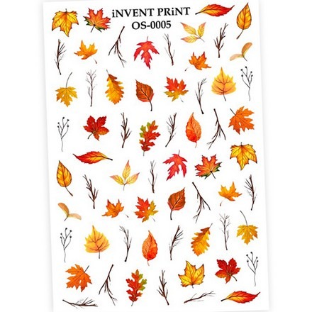 

iNVENT PRiNT, Слайдер-дизайн «Осень. Веточки. Листья» №OS-05, Разноцветный
