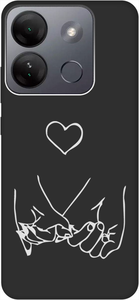 

Чехол на Infinix Smart 7 HD "Lovers Hands W" черный, Черный;белый, 159434