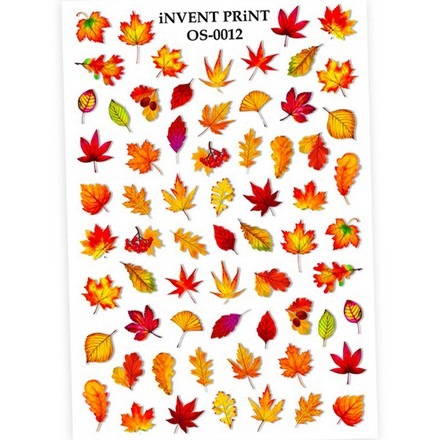 

iNVENT PRiNT, Слайдер-дизайн «Осень. Веточки. Листья» №OS-12, Желтый;оранжевый;красный