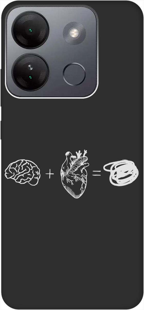 

Чехол на Infinix Smart 7 HD "Brain Plus Heart W" черный, Черный;белый, 159435