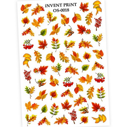 

Слайдер-дизайн iNVENT PRiNT №OS-18 Осень. Веточки. Листья, Разноцветный