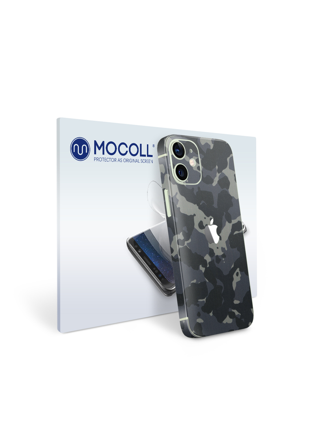 

Пленка защитная MOCOLL для задней панели Apple iPhone 12 Mini Хаки Черный
