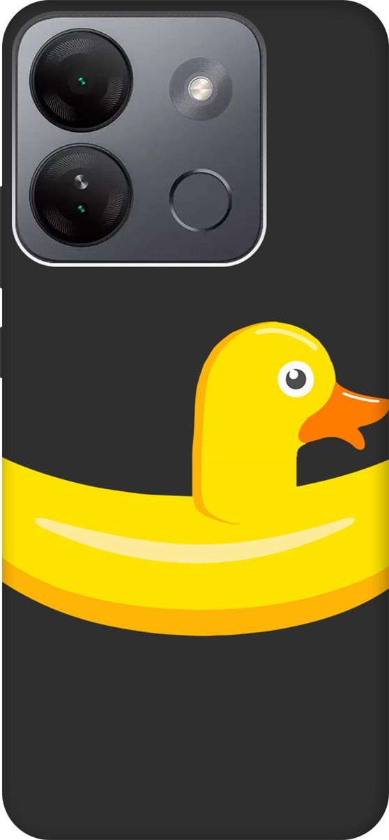 

Чехол на Infinix Smart 7 HD "Duck Swim Ring" черный, Черный;белый, 159435