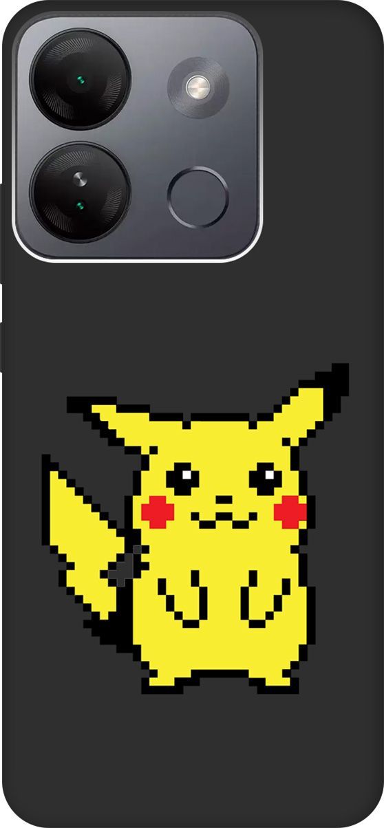 

Чехол на Infinix Smart 7 HD "Pixel Pikachu" черный, Черный;желтый, 159435