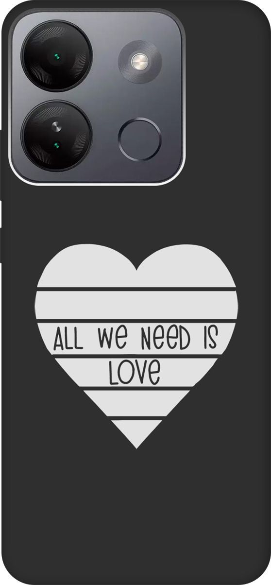 

Чехол на Infinix Smart 7 HD "All We Need is Love W" черный, Черный;белый, 159435