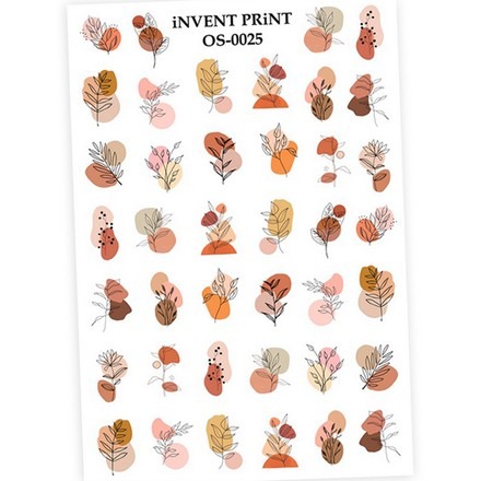 

iNVENT PRiNT, Слайдер-дизайн «Осень. Веточки. Листья» №OS-25, Разноцветный