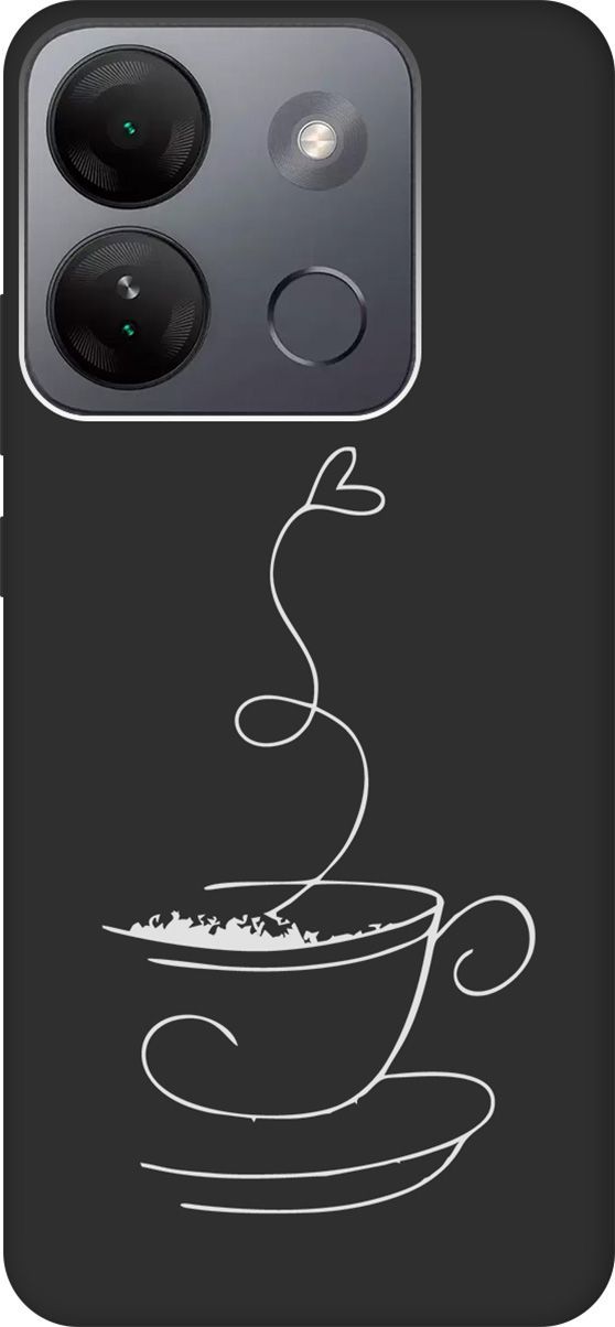 

Чехол на Infinix Smart 7 HD "Coffee Love W" черный, Черный;белый, 159435