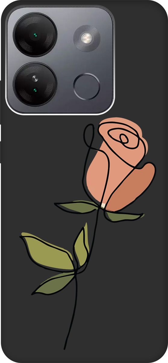 

Чехол на Infinix Smart 7 HD "Rose" черный, Черный;зеленый, 159435