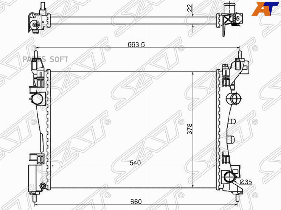 

SAT Радиатор OPEL CORSA D 1.0/1.2/1.4/1.6 2007-