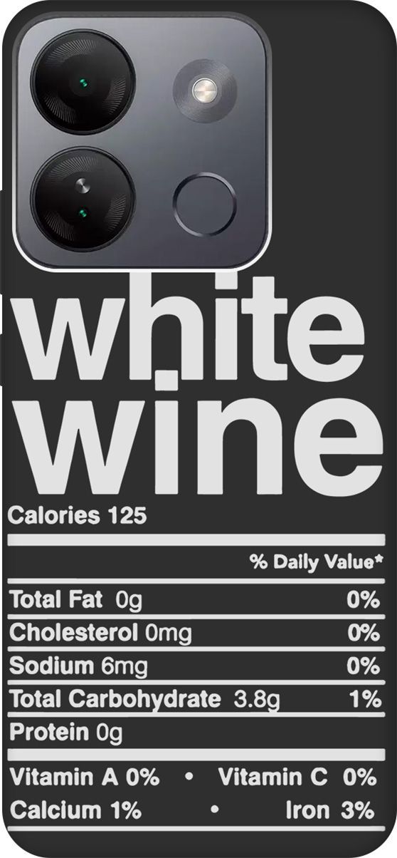 

Чехол на Infinix Smart 7 HD "Wine W" черный, Черный;белый, 159435