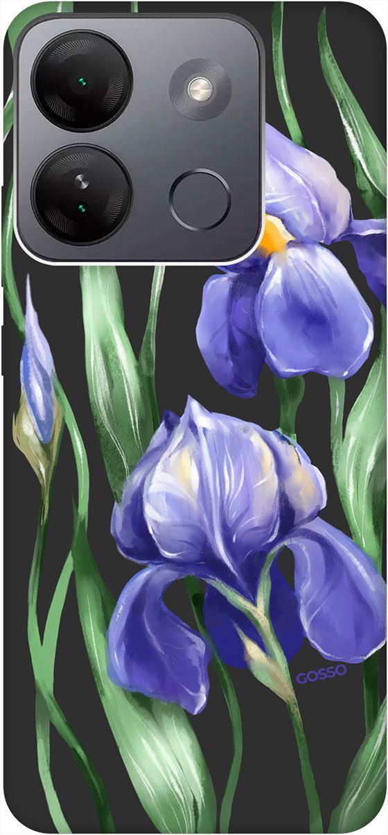 

Чехол на Infinix Smart 7 HD "Amazing Irises" черный, Черный;зеленый, 159435