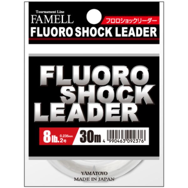 Леска флюорокарбоновая Yamatoyo FLUORO SHOCK LEADER #1.2/5LB 30м, 0.185мм, прозрач, 2.5кг