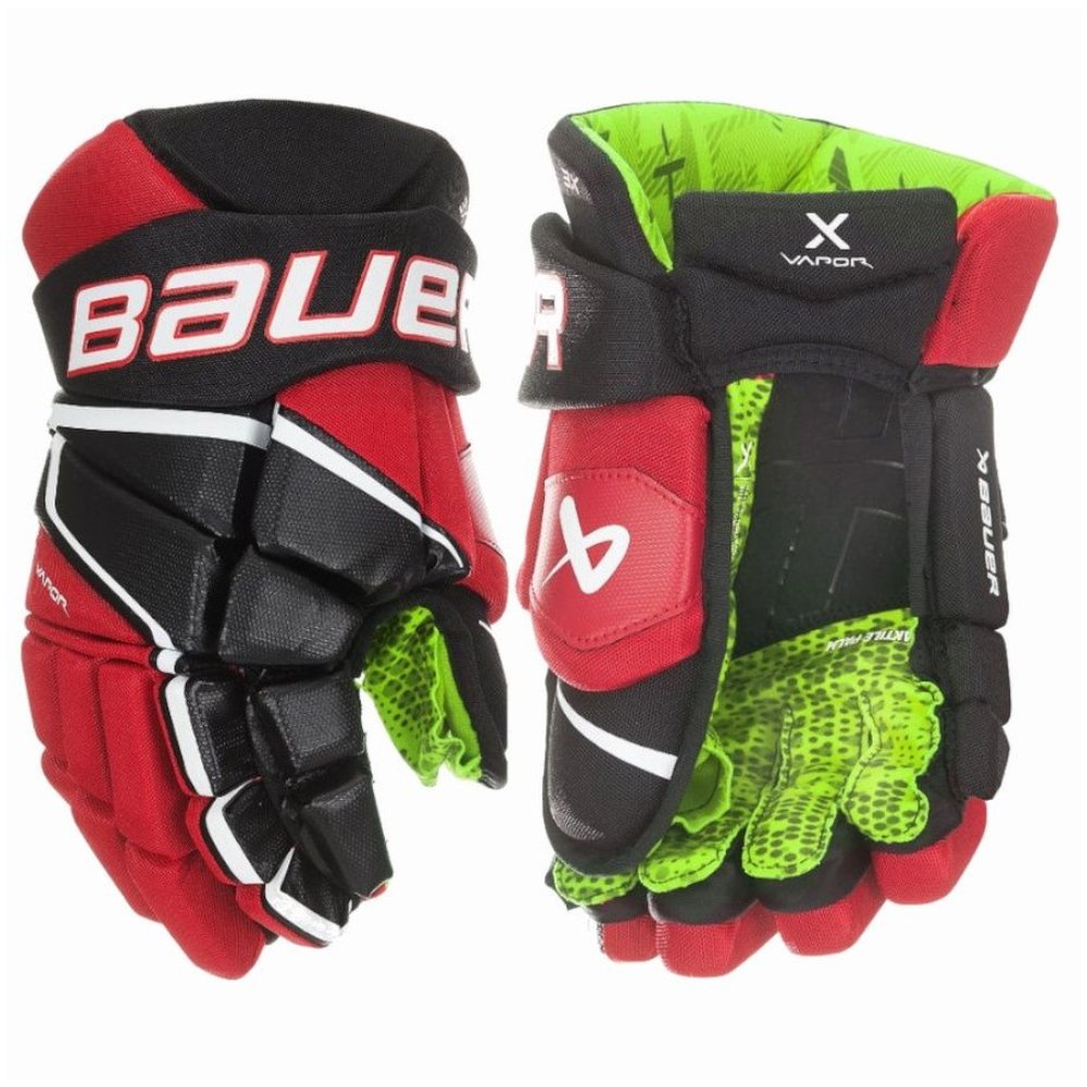 Перчатки хоккейные BAUER Vapor 3X S22 JR 1059964 (11 / черный-красный)