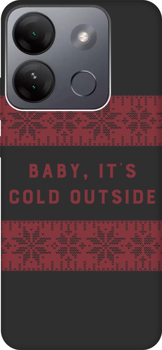 

Чехол на Infinix Smart 7 HD "It's Cold" черный, Черный;красный, 159435
