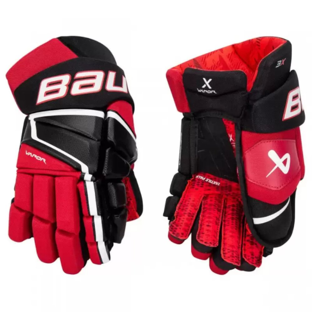 

Перчатки хоккейные BAUER Vapor 3X S22 Sr 1059954 (15 / черный-красный), Vapor 3X S22