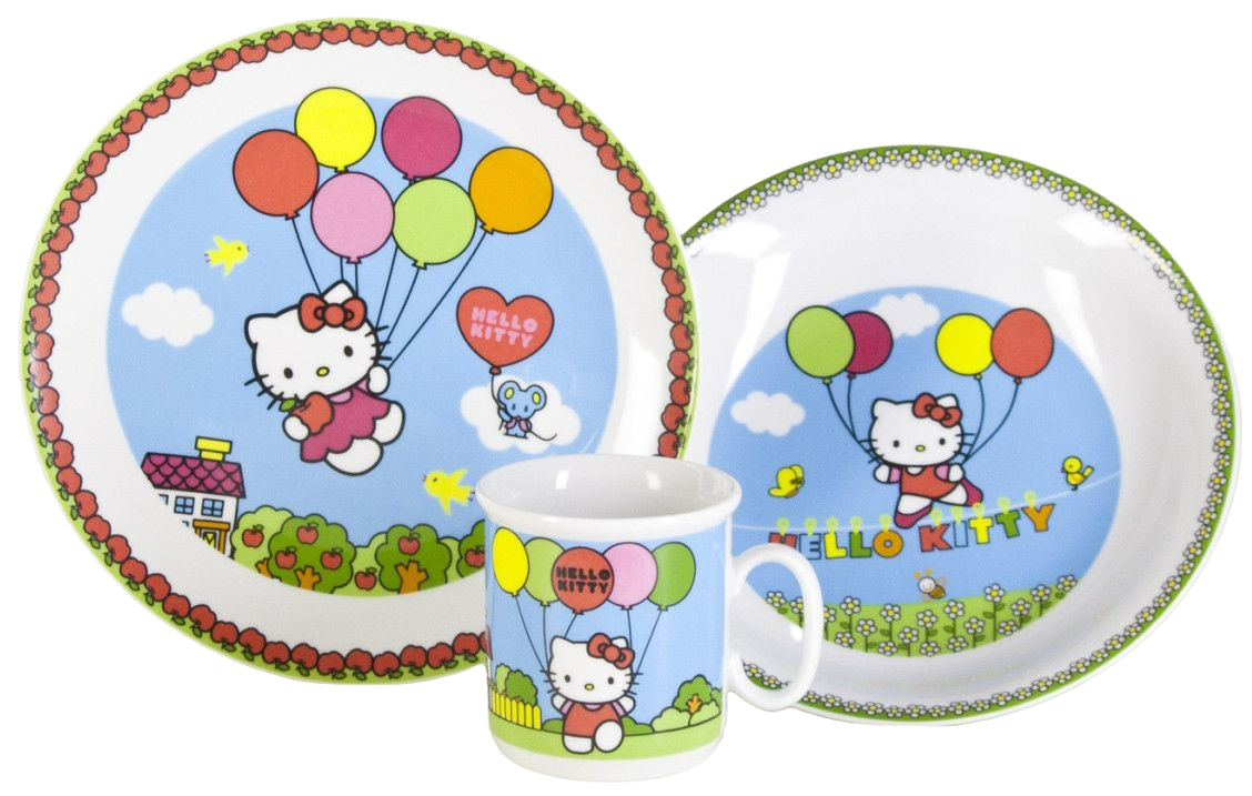 

Детский набор из 3-х предметов Cairo Hello Kitty голубой На 1 персону 3 предмета