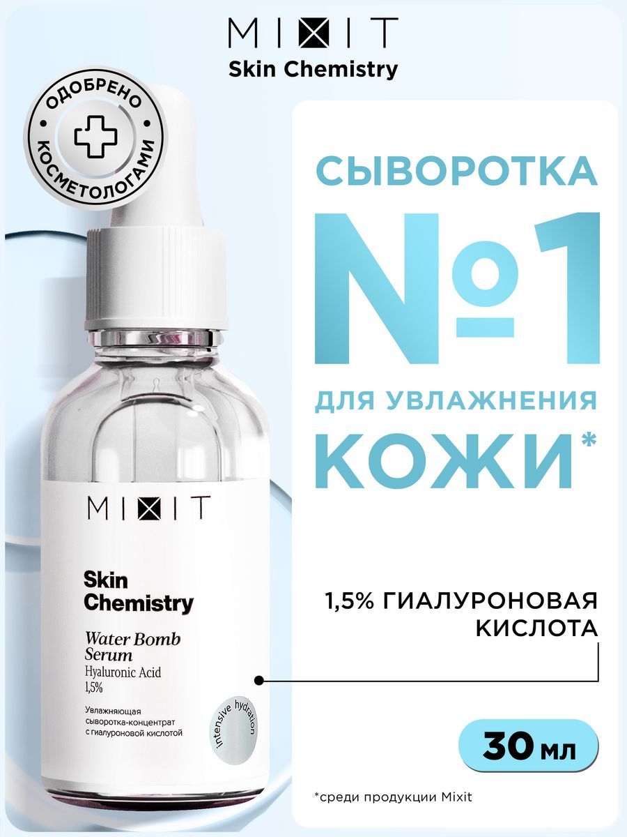 Сыворотка Mixit SKIN CHEMISTRY Hyaluronic Acid 1,5% Serum, 30 мл
