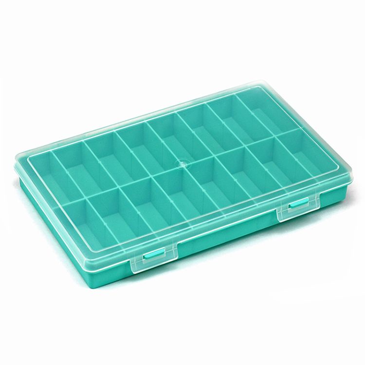 

Коробка для приманок PolymerBOX 2816 (16 ячеек) 280 х 185 х 40 мм, цв. Бирюзовый, Зеленый, BOX
