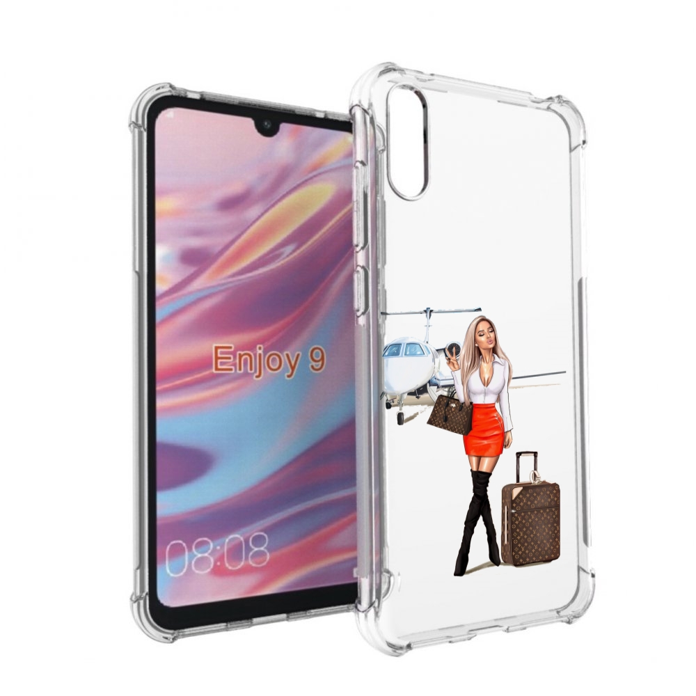 

Чехол бампер MyPads Деловая-девушка женский для Huawei Enjoy 9, Прозрачный, Tocco