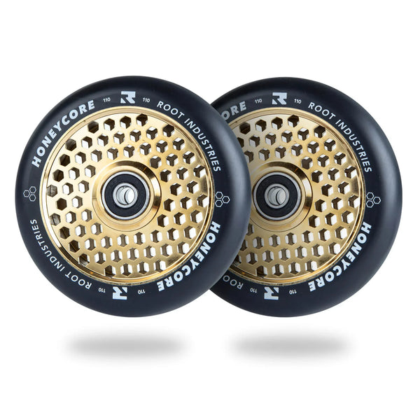 Колеса для самоката Root Industries Honeycore Wheels 110x24mm 2шт Black Gold