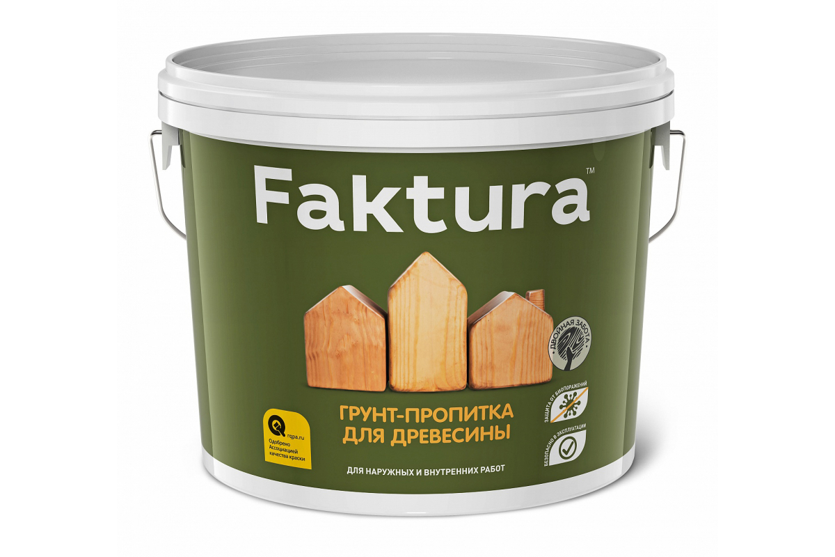 фото Faktura грунт-пропитка для дерева для вн/нар. работ 2,5л 2