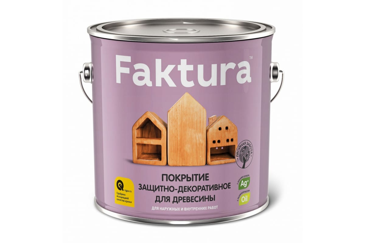 

Покрытие Faktura защитно-декоративное, для древесины, беленый дуб, 2,5 л, Бежевый