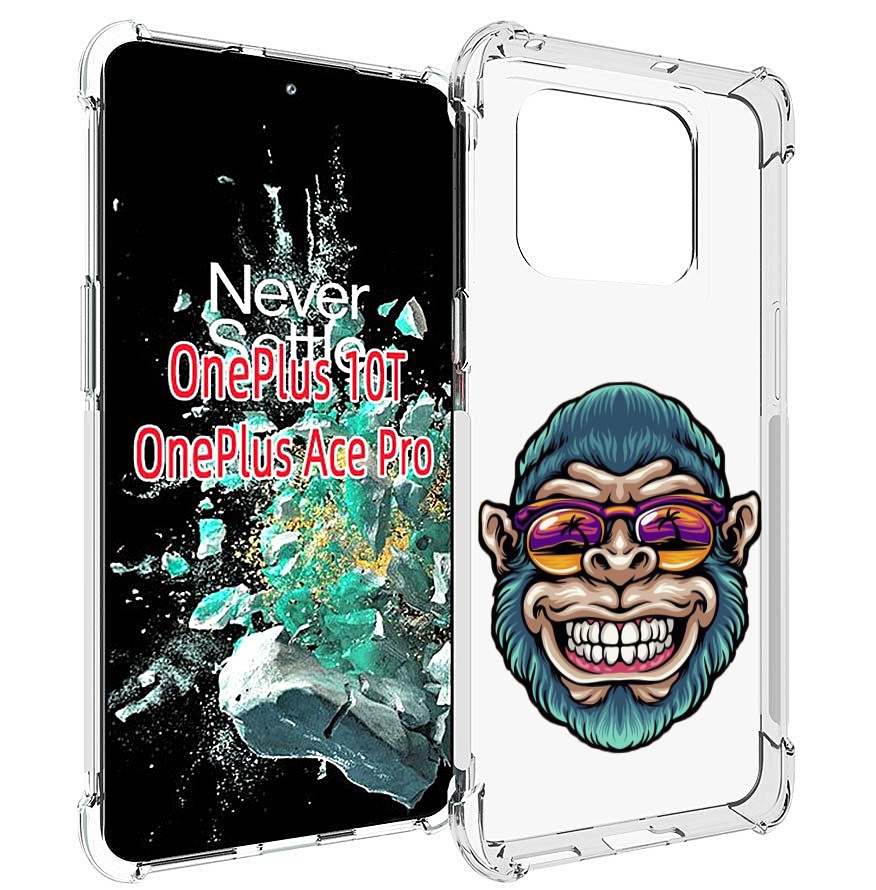 

Чехол MyPads обезьяна улыбается для OnePlus 10T, Прозрачный, Tocco