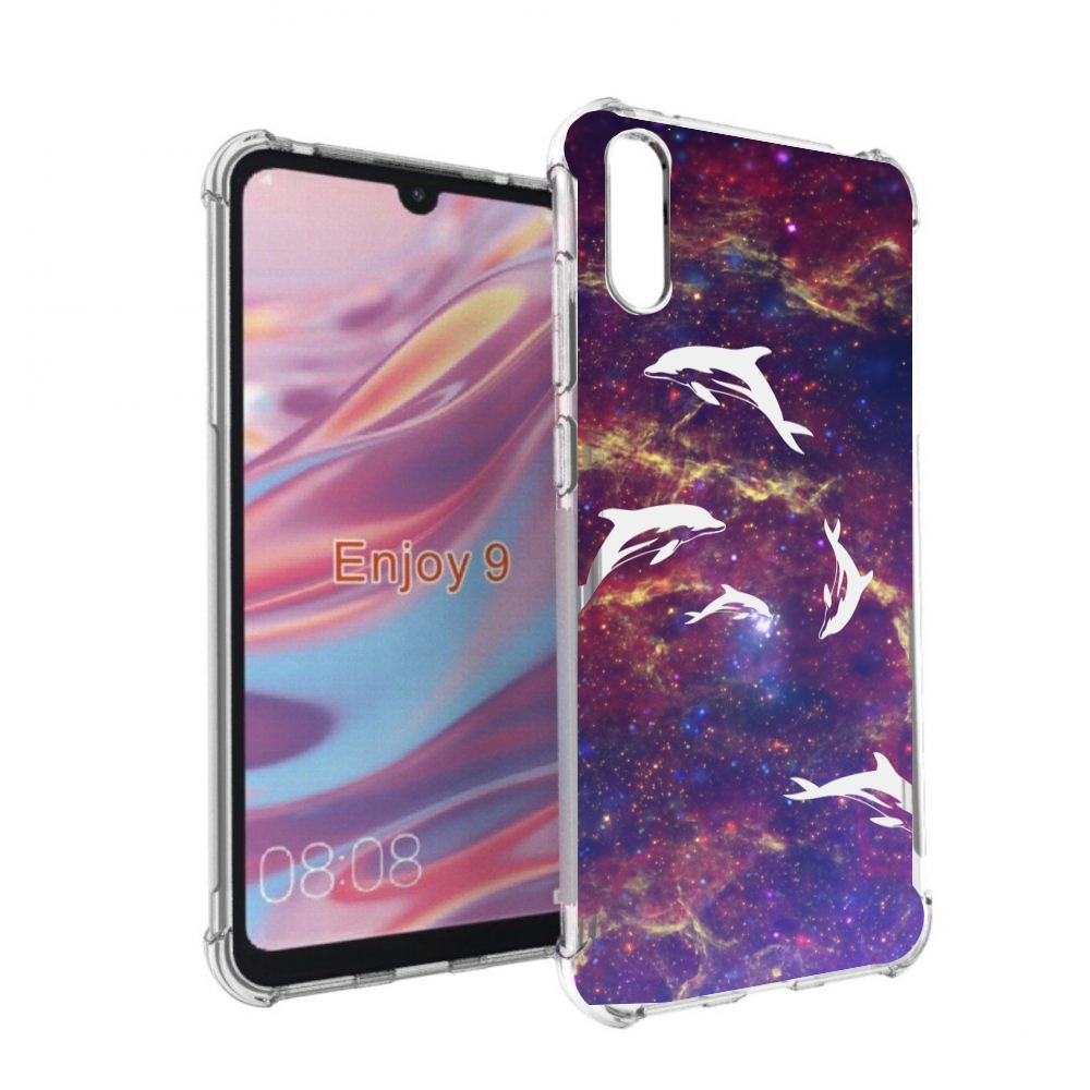

Чехол бампер MyPads Космические-дельфины для Huawei Enjoy 9, Прозрачный, Tocco