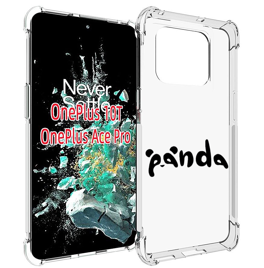 

Чехол MyPads панда надпись для OnePlus 10T, Прозрачный, Tocco