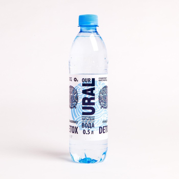 Вода Uralour без газа 0,5, 3 штуки