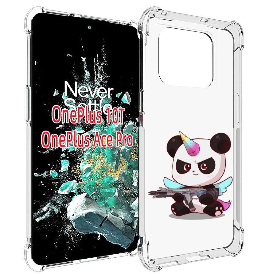 

Чехол MyPads панда-единорог детский для OnePlus 10T, Прозрачный, Tocco